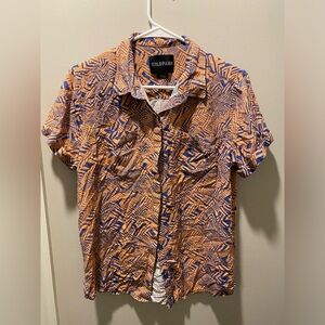 Wildfang Empower Button Up - Pink/Blue